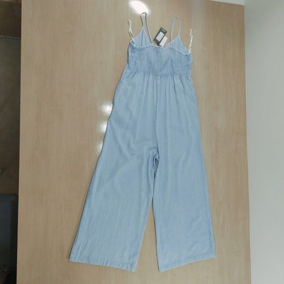 Sim & Sam Women's Jumpsuit Size L Spaghetti Strap Sleeveless Denim‎ Blue - Picture 2 of 10